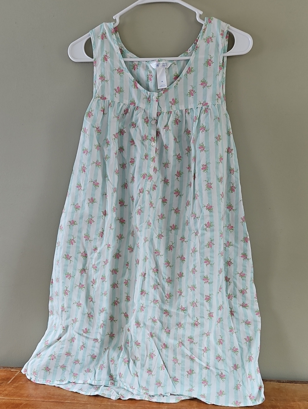 Adonna Mint Floral Summer Nightgown